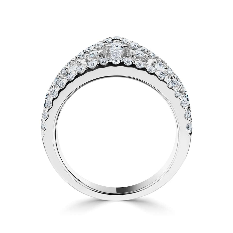 Tiara Inspired Diamond Ring